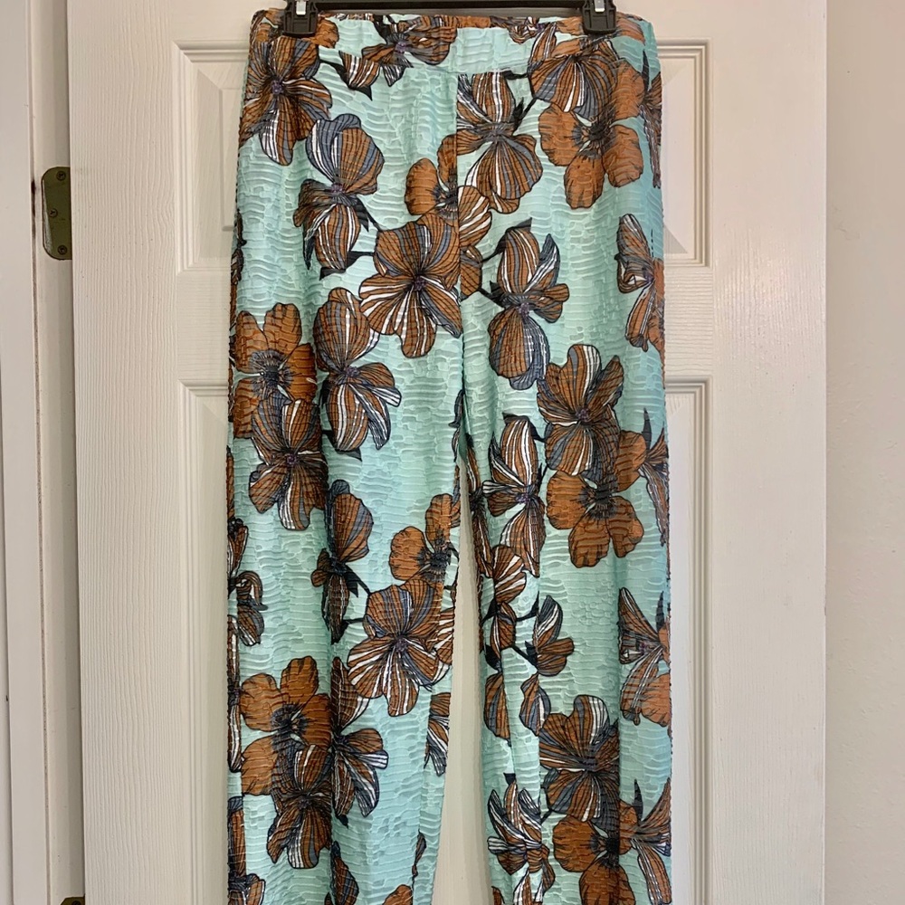 Zara Wide Leg Tropical Pants